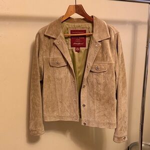 Vintage Eddie Bauer Women’s Tan Washable Suede Jacket
